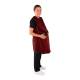Phillips Safety RA-PRJ1P Maternity Reverse Wrap Jacket One-Piece Apron, Lead Free - PVC EasyClean Fabric Red with Black Trim