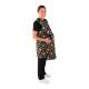 Phillips Safety RA-PRJ1P Maternity Reverse Wrap Jacket One-Piece Apron, Lead Free - Nylon Fabric Sugar Skulls with Black Trim