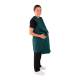 Phillips Safety RA-PRJ1P Maternity Reverse Wrap Jacket One-Piece Apron, Lead Free - Nylon Fabric Teal with Black Trim
