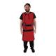 Phillips Safety RA-VSA-CO-BACK Vest and Skirt Core Overlap Apron with Back Support, Lead Free - Nylon Fabric Red with Black Trim