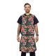 Phillips Safety RA-VSA Vest and Skirt Full Overlap Apron - Nylon Fabric Hawaiian Flowers with Black Trim