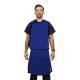 Phillips Safety RA-VSA Vest and Skirt Full Overlap Apron - Polytron Fabric Medium Blue with Black Trim