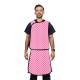 Phillips Safety RA-VSA Vest and Skirt Full Overlap Apron - Nylon Fabric White Dots on Pink with Black Trim