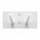 Phillips Safety RAR-P1 Wall Mounted Peg Style Lead Apron Rack with 2 Pegs (7156-70) - Holds 1 Lead Apron (Front View)