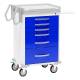 DETECTO RC333369BLU Rescue Series Anesthesiology Medical Cart - 6 Blue Drawers