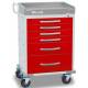 DETECTO Rescue Series ER Medical Cart - 6 Red Drawers
