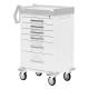 DETECTO RC333369WHT Rescue Series General Purpose Medical Cart - 6 White Drawers