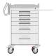 DETECTO RC333369WHT Rescue Series General Purpose Medical Cart - 6 White Drawers