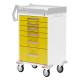 DETECTO RC333369YEL Rescue Series Isolation Medical Cart - 6 Yellow Drawers