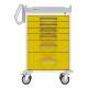 DETECTO RC333369YEL Rescue Series Isolation Medical Cart - 6 Yellow Drawers