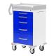 DETECTO RC33669BLU Rescue Series Anesthesiology Medical Cart - 5 Blue Drawers