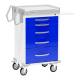 DETECTO RC33669BLU Rescue Series Anesthesiology Medical Cart - 5 Blue Drawers