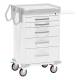 DETECTO RC33669WHT Rescue Series General Purpose Medical Cart - 5 White Drawers