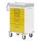 DETECTO RC33669YEL Rescue Series Isolation Medical Cart - 5 Yellow Drawers