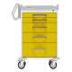 DETECTO RC33669YEL Rescue Series Isolation Medical Cart - 5 Yellow Drawers