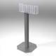 Poltex RESP4HSAN-3STL Stand Mount Respiratory Hygiene Station with Touch-Free Hand Sanitizer Space - Without Sign Sleeve