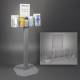 Poltex RESP5POS-3STL-SLV Respiratory Hygiene and PPE Station with Sign Sleeve - Steel Stand, 5 Position (Consumables Not Included)