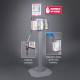 Poltex RESPG-3STL-DCL Locking Respiratory Hygiene Station G - Steel Stand, With Decal Sign (Consumables Not Included)