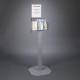 Poltex RESPG-3STL-SLV Locking Respiratory Hygiene Station G - Steel Stand, With Sign Sleeve (Consumables Not Included)