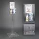 Poltex RESPH-S-SLV Respiratory Hygiene Station H - Acrylic Stand, With Sign Sleeve (Consumables Not Included)