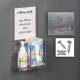 Poltex RESPH-W-SLV Respiratory Hygiene Station H - Wall Mount, With Sign Sleeve (Consumables Not Included)