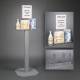 Poltex RESPI-3STL-SLV Respiratory Hygiene Station I - Steel Stand, With Sign Sleeve (Consumables Not Included)