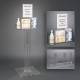 Poltex RESPI-S-SLV Respiratory Hygiene Station I - Acrylic Stand, With Sign Sleeve (Consumables Not Included)