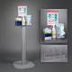 Poltex RESPQ-3STL-DCL Respiratory Hygiene Station Q - Steel Stand, With Decal Sign (Consumables Not Included)