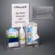 Poltex RESPQ-CT-SLV Respiratory Hygiene Station Q - Countertop, With Sign Sleeve (Consumables Not Included)