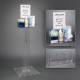Poltex RESPQ-S-SLV Respiratory Hygiene Station Q - Acrylic Stand, With Sign Sleeve (Consumables Not Included)