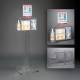 Poltex RESPS-S-DCL Locking Respiratory Hygiene Station S - Acrylic Stand, With Decal Sign (Consumables Not Included)