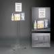 Poltex RESPS-S-SLV Locking Respiratory Hygiene Station S - Acrylic Stand, With Sign Sleeve (Consumables Not Included)