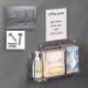 Poltex RESPS-W-SLV Locking Respiratory Hygiene Station S - Wall Mount, With Sign Sleeve (Consumables Not Included)
