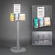 Poltex RESPU-3STL-SLV Respiratory Hygiene Station U - Steel Stand, With Sign Sleeve (Consumables Not Included)