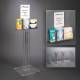 Poltex RESPU-S-SLV Respiratory Hygiene Station U - Acrylic Stand, With Sign Sleeve (Consumables Not Included)