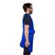 Phillips Safety RA-RJ1P Reverse Flex Jacket One-Piece Apron, Lightweight Lead - Nylon Fabric, Medium Blue with Black Trim - Right Side (Due to Variations in Lighting, Actual Colors May Differ)