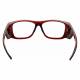 Model 15011 Plastic Frame Radiation Glasses - Crystal Red CR-50SS