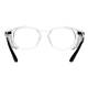 Phillips Safety Plastic Frame Radiation Glasses Model 190 - Clear (Back View)