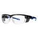 Phillips Safety Plastic Frame Radiation Glasses Model 220 - Black/Blue (Left Angle View)