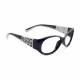 Model 230 Women's Plastic Frame Radiation Glasses - Black/White