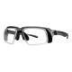 Phillips Safety Plastic Frame Radiation Glasses Model 240 - Black/Clear (Left Angle View)