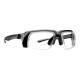 Phillips Safety Plastic Frame Radiation Glasses Model 240 - Black/Clear (Right Angle View)