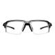 Phillips Safety Plastic Frame Radiation Glasses Model 240 - Black/Clear (Front View)