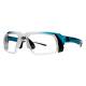 Phillips Safety Plastic Frame Radiation Glasses Model 240 - Blue/Clear (Left Angle View)