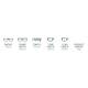 RG-52-BK Plastic Wrap Radiation Glasses Model 52 - Dimensions