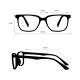 Phillips Safety Plastic Frame Radiation Glasses Model 9388 - Frame Dimensions