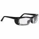 Plastic Frame Radiation Glasses Model EX601 - Black with Foam Gasket EX601BFS-BK-50SS