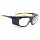 Model F10 Economy Radiation Glasses - Black with Yellow Accents