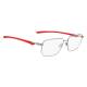 Phillips Safety Nike 4317 Radiation Glasses - Frame Size 57-14-145 (Satin Gunmetal/University Red 076-57)