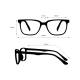 Phillips Safety Nike 7059 Low Bridge Radiation Glasses - Frame Measurements